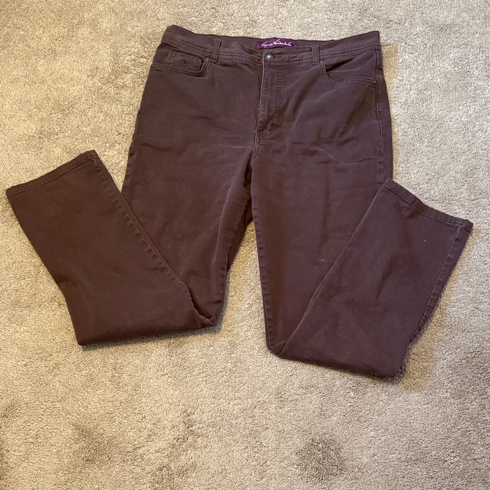 Gloria Vanderbilt Brown Pants Size 14